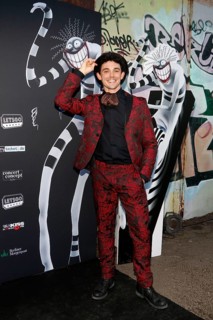 Marc Weinmann at the opening of the Tim Burton exhibition in the Radsetzerei on the RAW site in