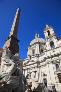 Fountain of the Four Rivers, Fontana dei Quattro Fiumi, Church of Sant'Agnese in Agone