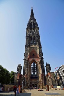 Europe, Germany, Hamburg, Old Town, Tower of St Nikolai, Tower ruins, Memorial, Hamburg, Hamburg,