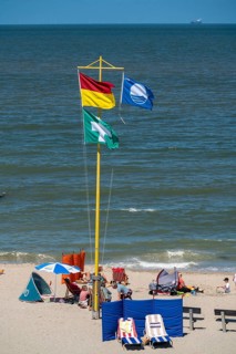 Beach of the village, Domburg in Zeeland, seaside resort, coast, dunes, wind protection,