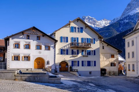 Scuol, Engadine, Grisons, Switzerland, Europe