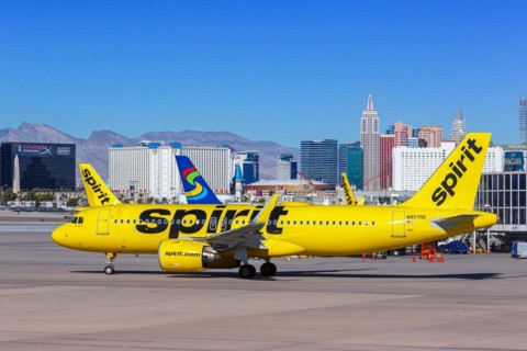 An Airbus A320neo aircraft of Spirit Airlines with the registration number N922NK at Las Vegas