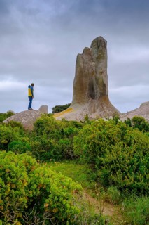 Rock formations at the Postberg viewpoint, Langebaan Lagoon, West Coast National Park, Western