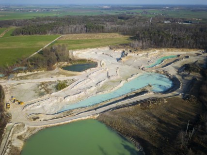 The Blue Hole, a residual hole from the kaolin mining operations of Kaolin- und Tonwerke