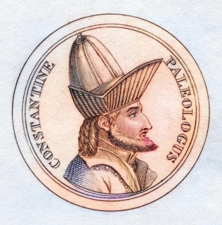 Constantine XI Palaiologus or Paleologus 1405-1453 Last reigning Byzantine Emperor from the book