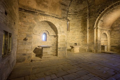 Chancel, Prieuré de Serrabone, Boule-d'Amont, Département Pyrénées-Oriental, France, Europe