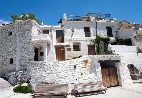Houses in the village of Capileira, High Alpujarras, Sierra Nevada, Granada province, Spain, Europe