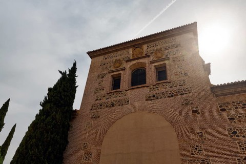 Church of Santa Maria de la Encarnacion, church tower against the light, architecture, Mudejar