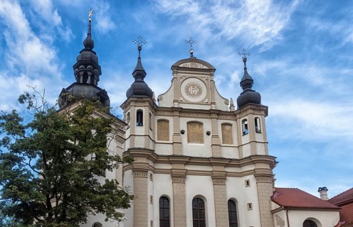 Old catholic church in the center of Vilnius
