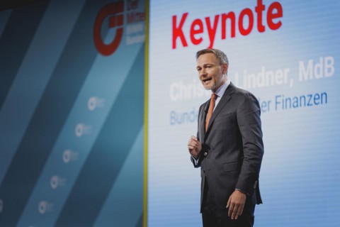 Christian Lindner (FDP), Federal Minister of Finance, photographed at the BVMW Mittelstandstag in
