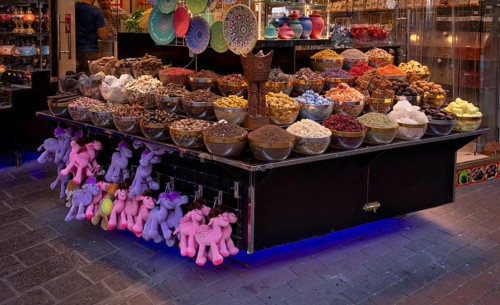 Various spices and souvenirs, Souvenirs, Spice Souq, Grand Souq-Bur, Market, Deira, Dubai, United