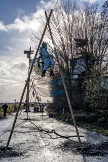 Beginning of the eviction of the Lützerath hamlet, camp of climate activists and squatters, at the