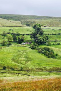 Farms in Yorkshire Dales National Park, North Yorkshire, England, United Kingdom, Europe