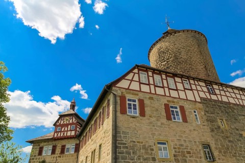 Reichenberg Castle, Staufer castle complex, hilltop castle, historical building, built between 1230