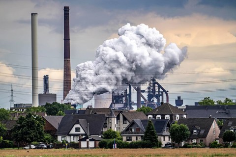 Hüttenwerke Krupp-Mannesmann, HKM in Duisburg-Hüttenheim, 2 blast furnaces, coking plant,