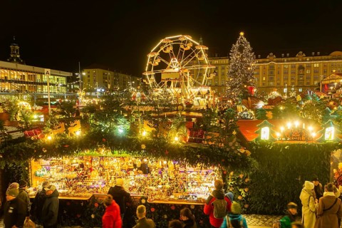 The Dresden Striezelmarkt is a Christmas market in Dresden. It has been held in Advent since 1434,