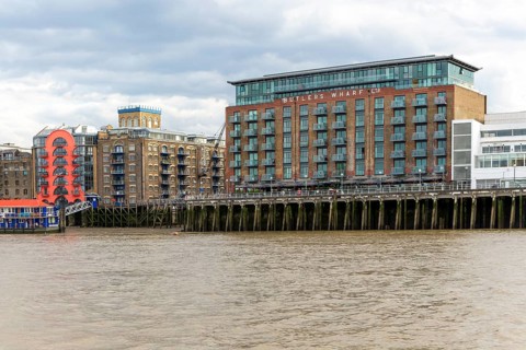 Apartments in converted industrial building, Butler's Wharf, Bermondsey, London, England, UK