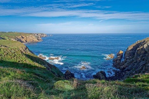Pointe de Castelmeur, a rocky cape at the tip of Cap Sizun near Cleden-Cap-Sizun. Finistere,