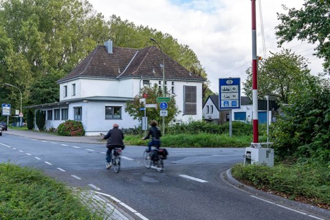 Green border, Siebengewald-Gaesdonck border crossing, south of Goch, without controls, between the
