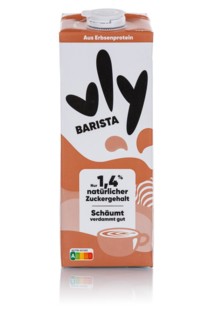 Vly Variety Barista vegan pea milk milk replacer cropped against a white background
