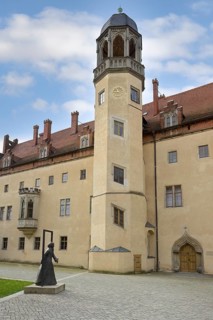 Martin Luther house, Inner courtyard, Luther City Wittenberg, Saxony Anhalt, Germany, Europe
