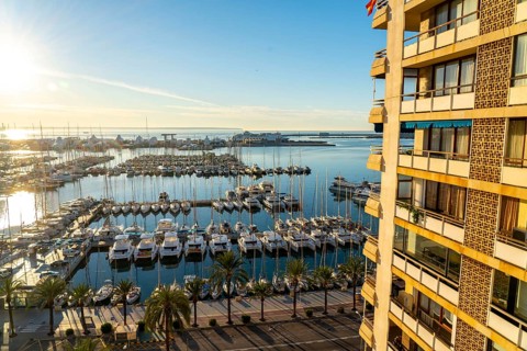 Palma de Majorca, Bay of Palma, marina Port de Majorca, sailing boats and motor yachts Balearic