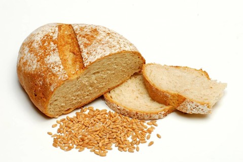 Dinkel wheatbread and grains, grains