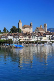 Rapperswil Castle on Lake Zurich, Switzerland, Europe