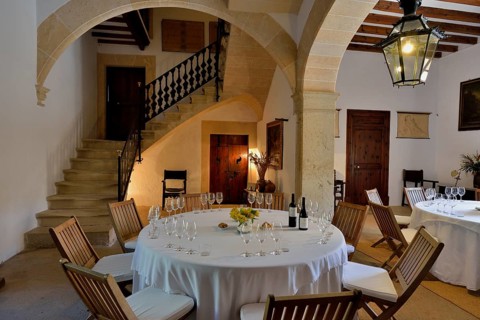 Tasting room of the winery Bodegas Ribas, Consell, Majorca, Balearic Islands, Spain, Europe