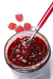 Raspberry jam, raspberry jam, spoon, Raspberry (Rubus idaeus)
