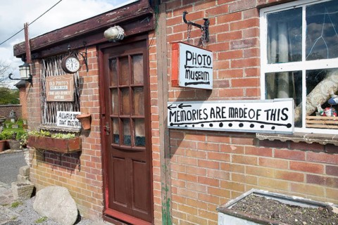 Quirky small photo gallery and museum at Alton Barnes, Wiltshire, England, United Kingdom, Europe