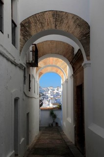Traditional whitewashed buildings in Vejer de la Frontera, Cadiz Province, Spain, Europe