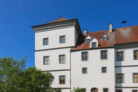 Meßkirch Castle, Castle of the Counts of Zimmern, Zimmern Castle, regular four-wing castle complex,