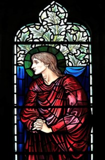Church of Saint Mary Magdalene stained glass window, Thornham Magna, Suffolk, England, UK design by