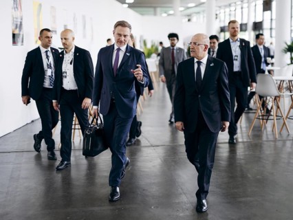Christian Lindner (FDP), Federal Minister of Finance, meets Mehmet Simsek, Minister of Finance of