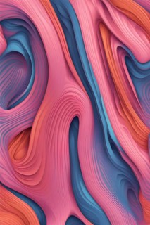 Seamless abstract pattern of vector fluid curved lines creating a dynamic ripple effect in vibrant