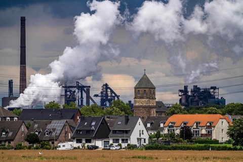 Hüttenwerke Krupp-Mannesmann, HKM in Duisburg-Hüttenheim, 2 blast furnaces, coking plant,