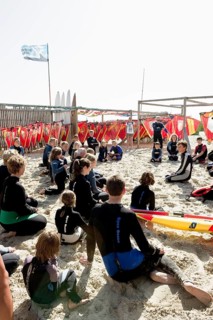 Surf school, Wyk, Föhr, North Frisian Islands, North Frisia, Schleswig-Holstein, Germany, Europe
