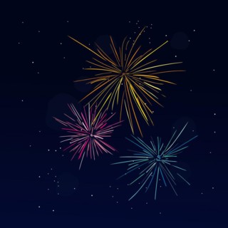 Fireworks vector graphic, abstract art illustration