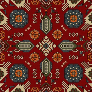 Persian seamless pattern, vector template design.