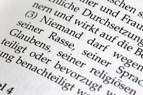 German Basic Law Article 3, close-up