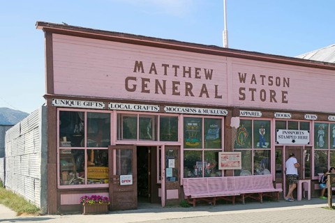 The oldest shop in the Yukon Territory, wooden building, Canada, North America