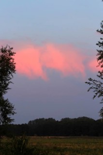Evening sky at the Baltic Sea near Peenemünde, September, Mecklenburg-Western Pomerania, Germany,