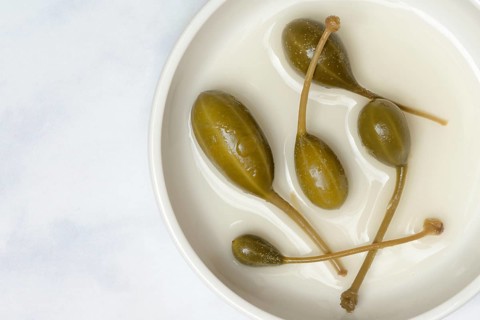 Caper apples in shell, caper, caper fruit, Capparis spinosa