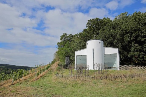 Hildegardis Chapel and vineyards, Disibodenberg Monastery, Hildegard of Bingen, pilgrimage route,