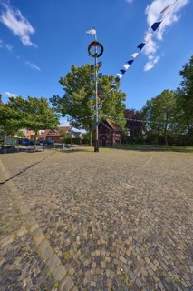 Maypole in the Buldern district, Dülmen, Münsterland, Coesfeld district, North Rhine-Westphalia,
