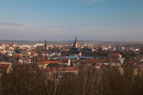Bitterfeld, centre of the East German chemical industry, Bitterfeld, Saxony-Anhalt, Germany, Europe