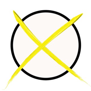 Yellow voting cross