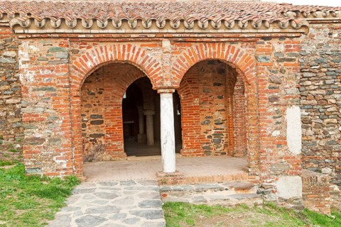 Moorish mosque at Almonaster La Real, Sierra de Aracena, Huelva province, Spain, Europe
