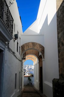 Traditional whitewashed buildings in Vejer de la Frontera, Cadiz Province, Spain, Europe